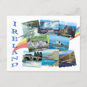 Carte Postale PITTORESQUE IRLANDE Huit images Pittoresques et ar