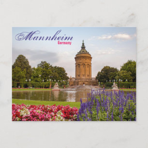 Carte postale Pittoresque Mannheim Allemagne Tower