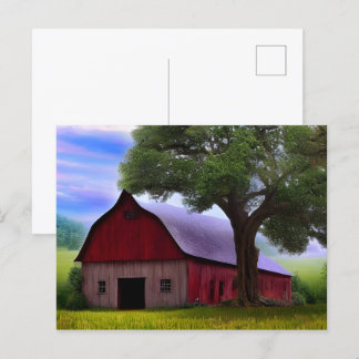 Carte Postale Pittoresque Rustique Feuille d'érable d'automne