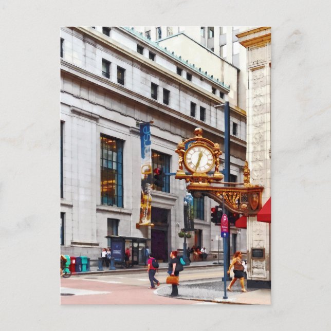 Carte Postale Pittsburgh PA - Coin de Smithfield et cinquième (Devant)