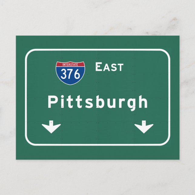 Carte Postale Pittsburgh Pennsylvania pa Interstate Highway : (Devant)