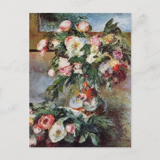 Carte Postale Pivoines de Pierre-Auguste Renoir- (Devant)