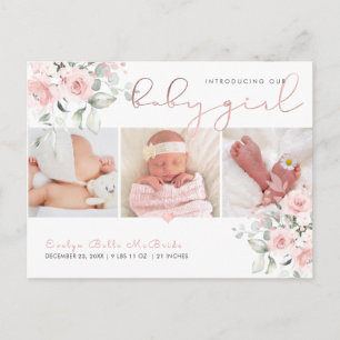 Carte Postale Pix-Dezines Aquarelle Roses Roses Roses Roses Rose