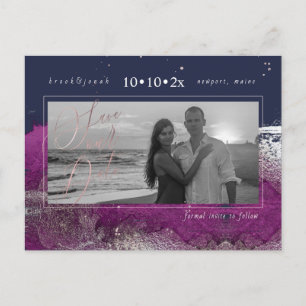 Carte Postale PixDezines Cassis Coups de pinceau Save our Date
