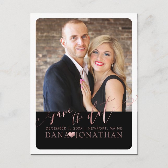 Carte Postale PixDezines Enregistrer le script Rose/or/Cool (Devant)