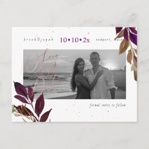 Carte Postale PixDezines Fall Foliage Enregistrer notre date