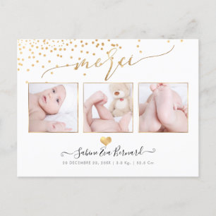 Carte Postale PixDezines Faux Gold Confetti//Remerciements
