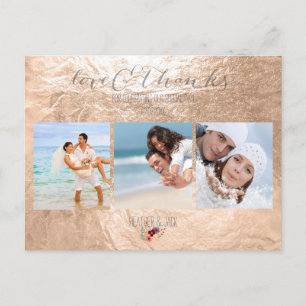 Carte Postale PixDezines feuille de champagne/photos/merci