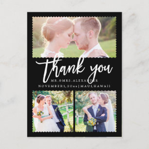 Carte Postale PixDezines Mariage Merci/Script moderne
