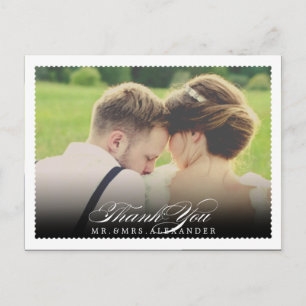 Carte Postale PixDezines Mariage Remerciements/Écriture Fancy