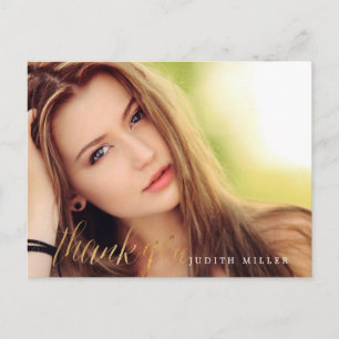 Carte Postale PixDezines Merci photo Grad/Script amusant