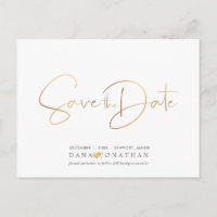 PixDezines Save the Date/Iridescent Gold Script