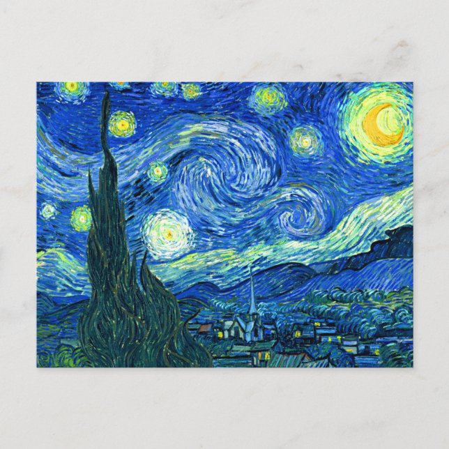 Carte Postale PixDezines van gogh nuit étoile (Devant)