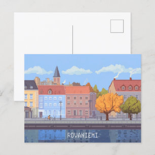 Carte Postale Pixel Art Rovaniemi Finlande