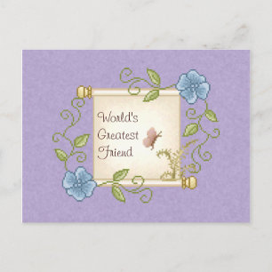 Carte Postale Pixel floral