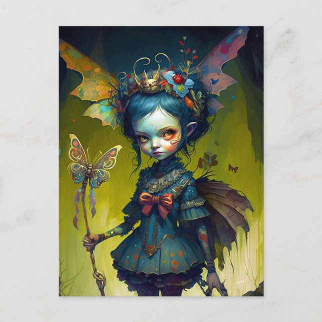 Carte Postale Pixie Imaginaire Grumpy Fairy (Devant)