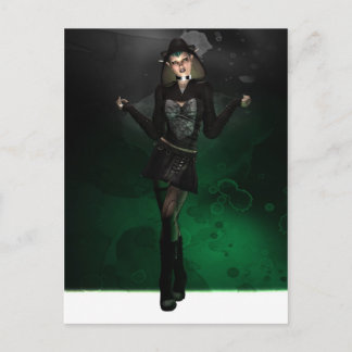 Carte Postale Pixie Punk - Vert