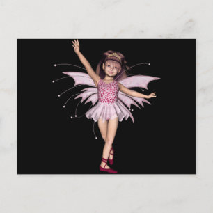 Carte Postale Pixie rose 3D 1