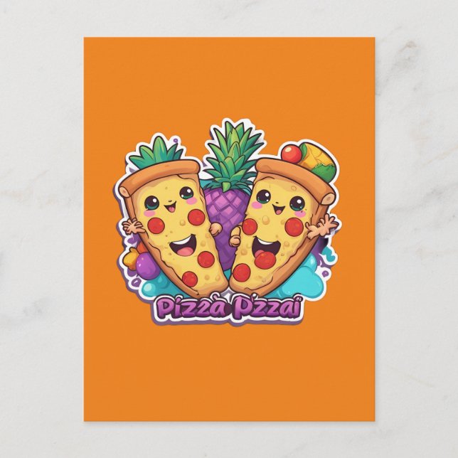 Carte Postale Pizza à l'ananas (Devant)