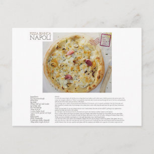 Carte postale Pizza Bianca Recette NAPOLI