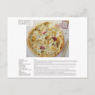 Carte postale Pizza Bianca Recette NAPOLI