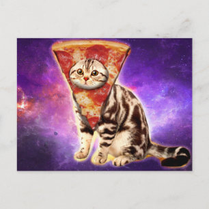 Carte Postale Pizza chaton Kitty