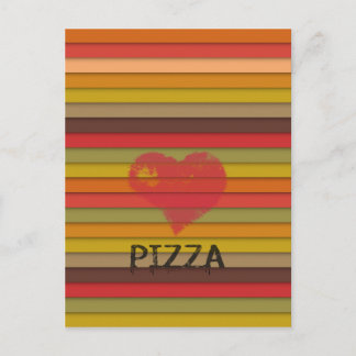 Carte Postale Pizza d'amour - pizza est amour, pizza est vie