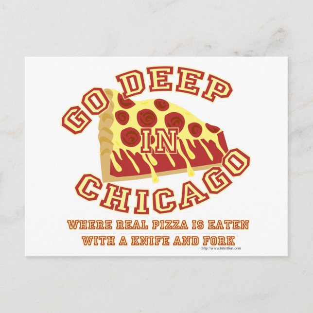 Carte Postale Pizza De Style Chicago (Devant)