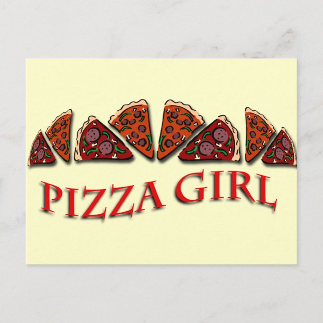 Carte Postale Pizza Girl (Devant)