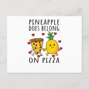 Carte Postale Pizza Hawaii Pineappa Pizza