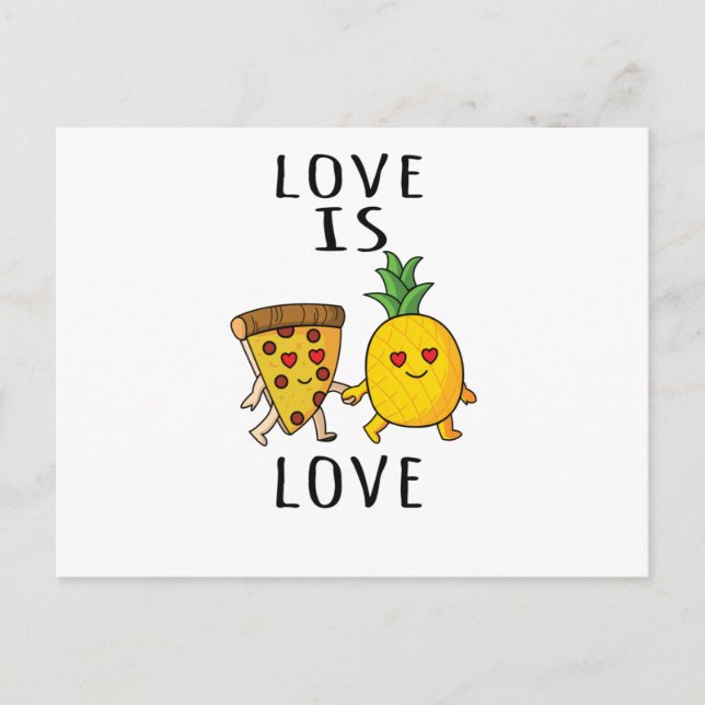 Carte Postale Pizza Hawaii Pineapple Pizza Food (Devant)