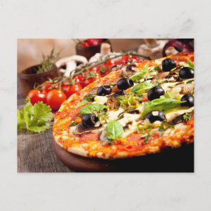 Carte Postale pizza italienne fraîche