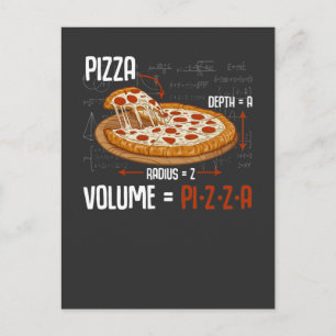 Carte Postale Pizza Mathématiques Formule Physique Science Foie