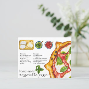 Carte postale - pizza mozzarella maison