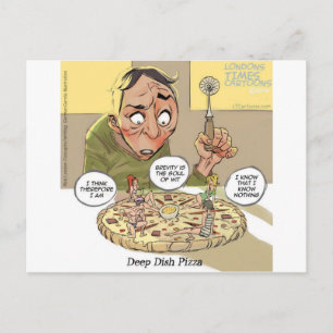 Carte Postale Pizza Profonde Philosophie Drôle