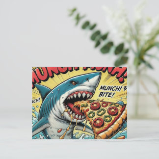 Carte Postale Pizza Requin Munch Munch