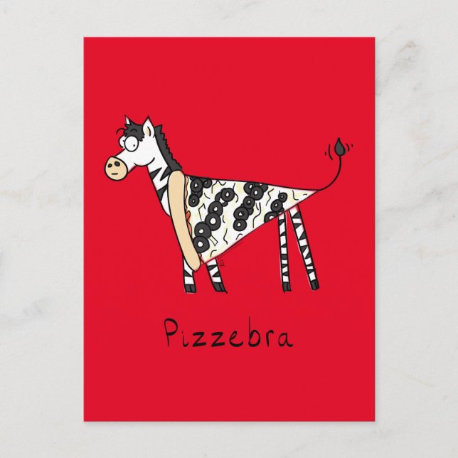 Carte postale Pizzebra Pizza Zebra (Devant)