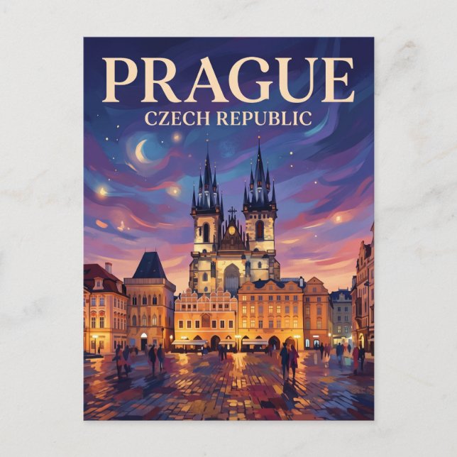 Carte Postale Place de la Vieille-Ville de Prague République tch (Devant)