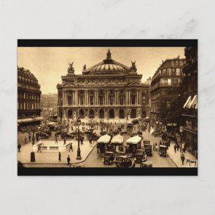 Carte Postale Place de l'Opéra, Paris France c1925 Vintage