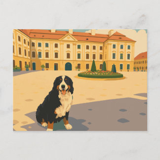 Carte Postale Place de ville européenne vintage avec Bernois