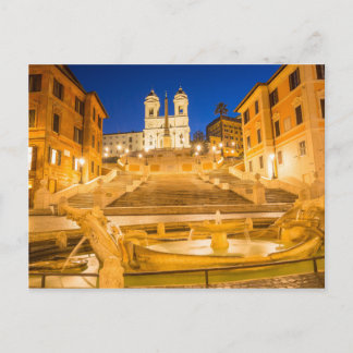 Carte Postale Place d'Espagne, église Trinità dei Monti Rome Ita