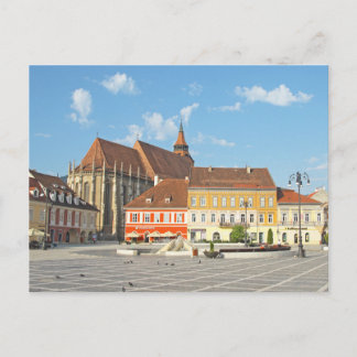 Carte Postale Place du Conseil de Brașov, Transylvanie, Roumanie