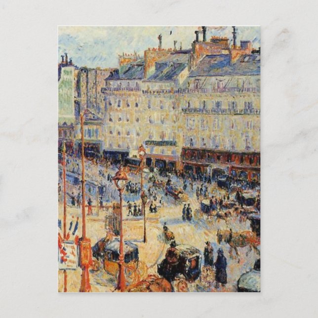 Carte Postale Place du Havre, Paris par Camille Pissarro (Devant)