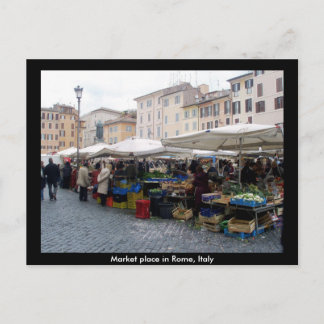Carte Postale Place du marché à Rome, Italie