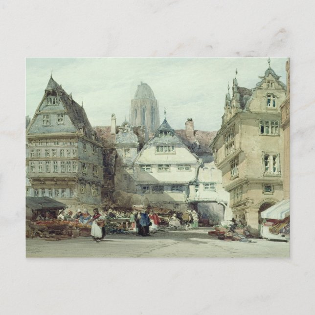 Carte Postale Place du Marché, Francfort (Devant)