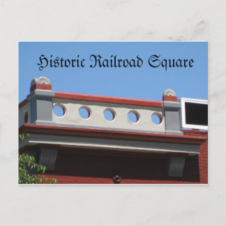 Carte Postale Place ferroviaire historique.