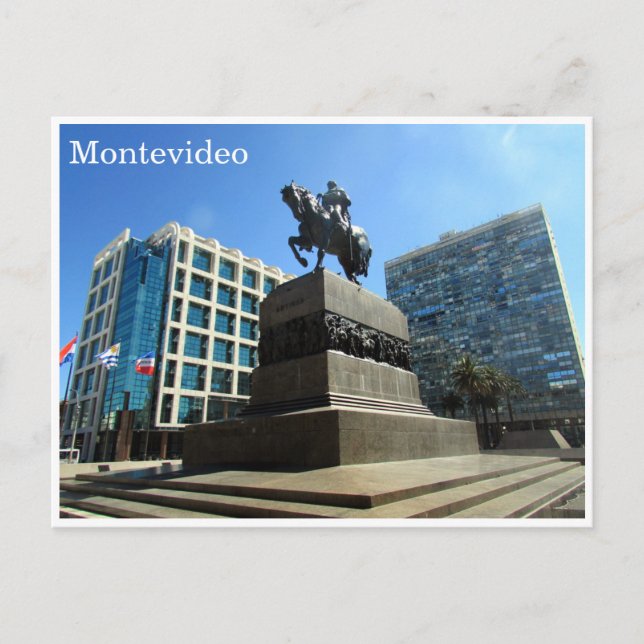 Carte Postale place indépendante montevideo (Devant)