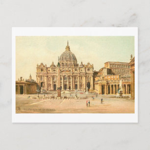 Carte Postale Place Saint-Pierre de la Basilique, Vatican vintag