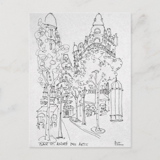 Carte Postale Place St. André des Arts | Paris, France (Devant)