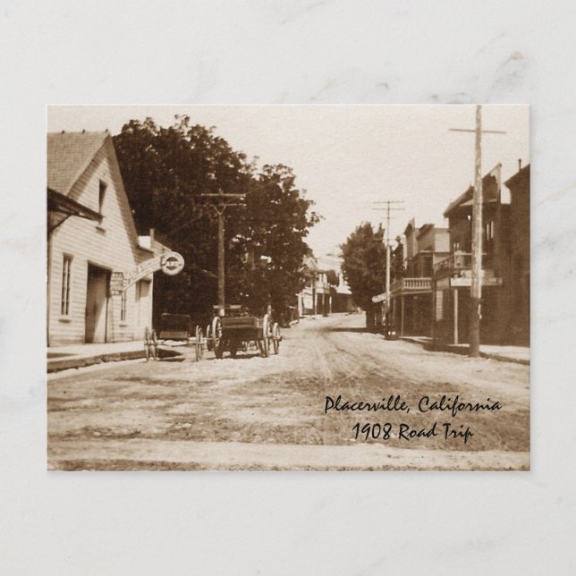 Carte Postale Placerville CA 1908 (Devant)